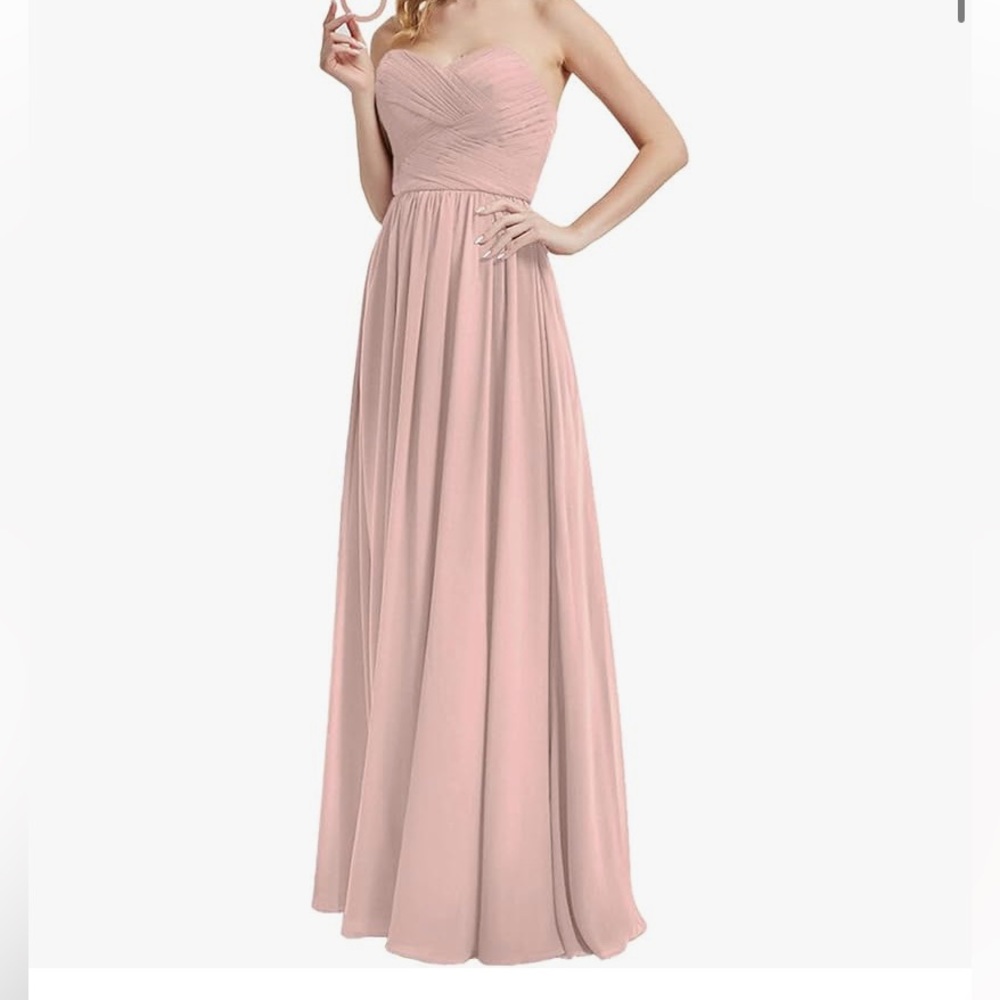 Elegant Blush Pink bridesmaid dress